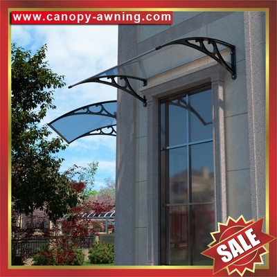 China hot selling door window polycarbonate diy canopy awning shelter canopies with aluminum alu bracket support arm supplier