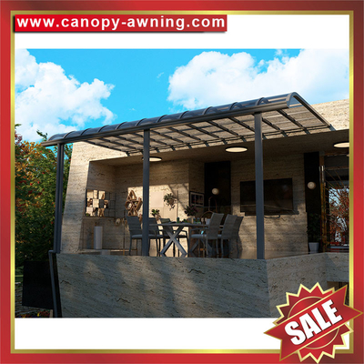 China outdoor backyard patio terrace balcony awning canopy canopies shelter with aluminum frame and polycarbonate sheet supplier