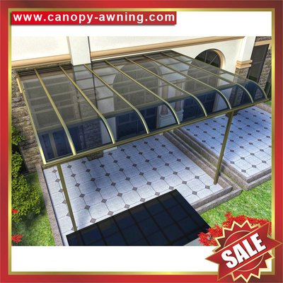 China high quality house patio terrace balcony rain sunshade aluminum polycarbonate awning canopy canopies shelter supplier